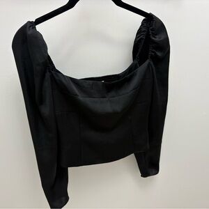 Aritzia Wilfred Satin Long Sleeve Blouse
